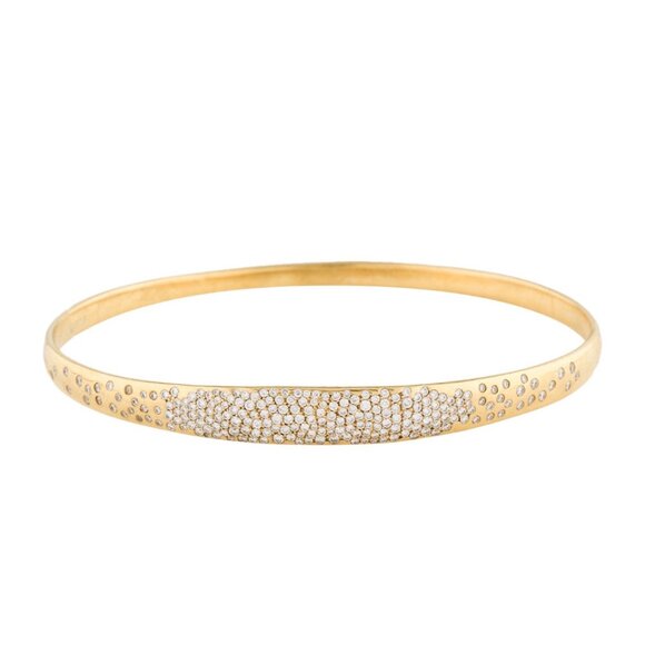 IPPOLITA 18K YELLOW GOLD 1.83CTW DIAMOND STARBURST BANGLE BRACELET - Picture 3 of 6